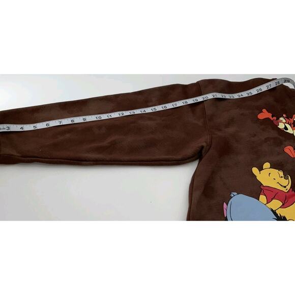 Disney Winnie The Pooh Zip Up Hoodie Womens Juniors Brown XXL Tigger Eeyore - Picture 9 of 9
